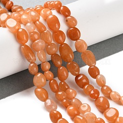 天然石レッドアベンチュリンビーズ連売り  ナゲット  タンブルストーン  4.5~11.5x3~7x3.5~6mm  穴：1.2mm  約48~68個/連  15.35~15.94''（39~40.5センチメートル）&nbsp;G-P497-01C-59