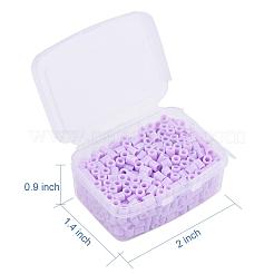子供用1箱5mmメルティビーズpediyヒューズビーズリフィル  チューブ  ライラック  5x5mm  穴：3mm  約500個/箱&nbsp;DIY-X0047-79-B