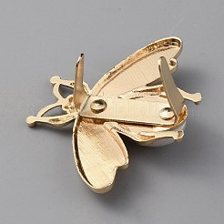 取り外し可能な蜂の靴の装飾  アイアンバッグバックルクリップ  プラスチック模造パールと  ライトゴールド  36x45x7mm&nbsp;FIND-WH0002-64D