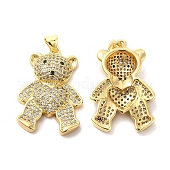 Brass Micro Pave Cubic Zirconia Pendants&nbsp;KK-A180-19G