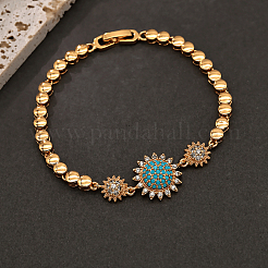 Sunflower Brass Link Bracelets for Women&nbsp;YB0749