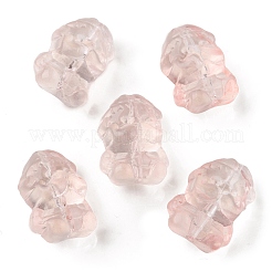 透明ガラスビーズ  クリスマスにサンタクロース  ミックスカラー  19x14x11mm  穴：1.4mm&nbsp;GLAA-C027-03