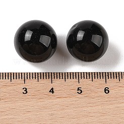 Natural Black Onyx(Dyed & Heated) No Hole Sphere Beads&nbsp;G-K353-04D-32