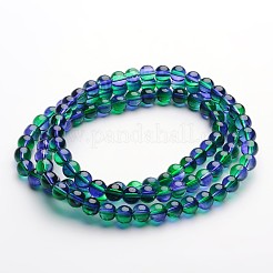 Spray Painted Transparent Glass Bead Strands&nbsp;DGLA-R023-8mm-02