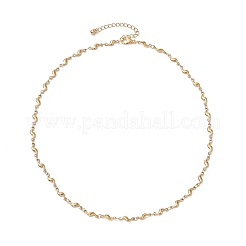 304 Stainless Steel Wave Link Chain Necklaces&nbsp;NJEW-JN05164-01