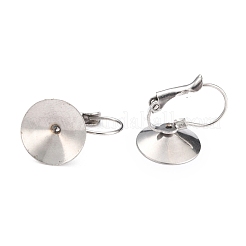 Tarnish Resistant 304 Stainless Steel Leverback Earring Settings&nbsp;STAS-B003-08P