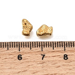 304ステンレススチールビーズ  イオンプレーティング（ip）  ウイング  18KGP本金メッキ  7x5x4mm  穴：1.2mm&nbsp;STAS-L315-011G