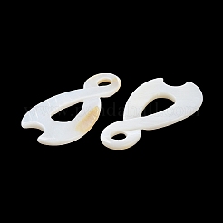 天然淡水シェルのペンダント  ティアドロップチャーム  貝殻色  44~44.5x22.5x2.5mm  穴：4.5mm&nbsp;BSHE-Z003-21