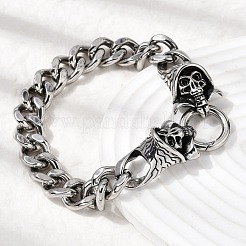 304 Stainless Steel Cuban Link Chains Bracelets for Unisex&nbsp;BJEW-A092-06A-P