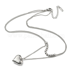 Non-Tarnish 304 Stainless Steel Round Snake & Curb Chains Double Layer Necklaces&nbsp;NJEW-K257-07P