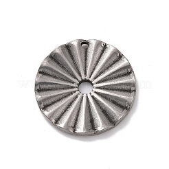変色しない304ステンレススチールペンダント  フラットラウンド  ステンレス鋼色  20x2mm  穴：1mm&nbsp;STAS-E169-03P
