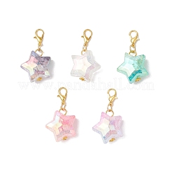 Acrylic Star Pendant Decorations&nbsp;HJEW-JM03385