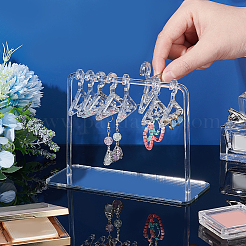 アクリルイヤリングディスプレイスタンド1セット  コートハンガー形状  銀  完成品：5.95x15x10.9cm  約10個/セット&nbsp;EDIS-PH0001-36A