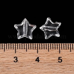 透明なアクリルビーズ  スター  透明  9x10x4mm  穴：1.6mm  約3125個/500g&nbsp;LS-OACR-M011-06