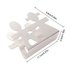 304ステンレススチールナプキンホルダー  華の形  ステンレス鋼色  11.05x3.3x8.8cm&nbsp;DJEW-GF0001-15