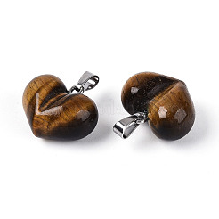 Natural Tiger Eye Chunky Pendants&nbsp;G-T143-19J