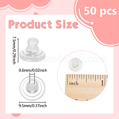 50Pcs Brass Ear Nuts&nbsp;KK-WR0001-78P