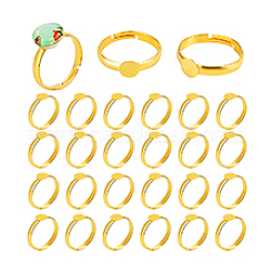 40Pcs Brass Pad Ring Base&nbsp;KK-PH0011-83
