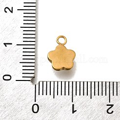 304 Stainless Steel Pave Cubic Zirconia Charms&nbsp;STAS-D310-07G-02