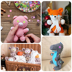 80Bags 4 Colors Plastic Safety Craft Eye&nbsp;KY-CA0001-64
