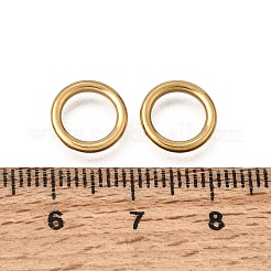 304ステンレススチールリンクリング  丸いリング  18KGP本金メッキ  10x1.5mm  内径：7mm&nbsp;SA-CBACB61-04G