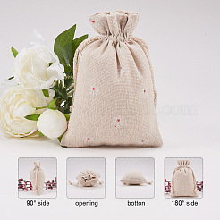 Polycotton(Polyester Cotton) Packing Pouches Drawstring Bags&nbsp;ABAG-T004-10x14-01