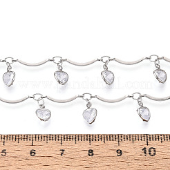 Brass Glass Scalloped Bar Chains&nbsp;CHC-T018-08P