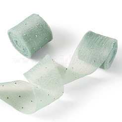 2Rolls Polyester Hot-fix Rhinestone Raw Edges Ribbon&nbsp;OCOR-TA0003-95A