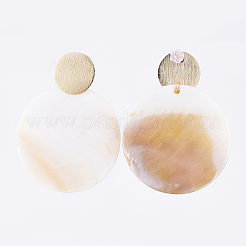 Natural Freshwater Shell Dangle Stud Earring Sets&nbsp;EJEW-JE04129
