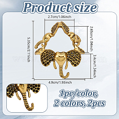 2Pcs 2 Colors Alloy Crystal Ball Holder&nbsp;AJEW-GA0009-66