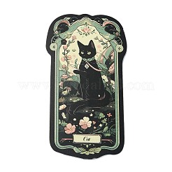 黒猫の形の PVC 防水ステッカー 50 枚  粘着デカール  スーツケース用  スケートボード  冷蔵庫  ヘルメット  携帯電話のシェル  ブラック  61~69x38~40x0.2mm&nbsp;AJEW-M223-05