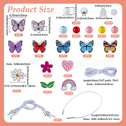 DIY Butterfly and Flower Bracelets Making Kit&nbsp;DIY-SC0033-01