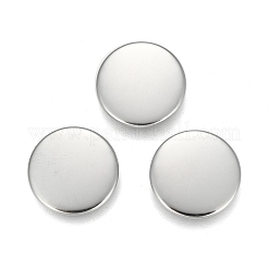 304ステンレススチールプレーンエッジベゼルカップ  カボションのセッティング  フラットラウンド  銀  トレイ：14mm  15.5x1.9mm&nbsp;X-STAS-E460-10S-14MM