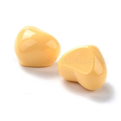 オペーク樹脂カボション  ハート  ナバホホワイト  16.5x18.5x12.5mm&nbsp;CRES-P019-03D
