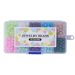 Imitation Jade Glass Beads Strands&nbsp;DGLA-X0007-8mm-01