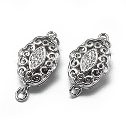 Anti-Tarnish Rhodium Plated 925 Sterling Silver Box Clasps&nbsp;STER-L057-010P