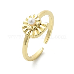 Brass Open Cuff Rings for Women&nbsp;RJEW-A061-02G