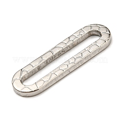 変色しない304ステンレススチール製リンクリング  テクスチャ  オーバル  ステンレス鋼色  25x7.5x2mm  内径：21x3mm&nbsp;X-STAS-L270-04P