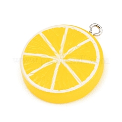 Opaque Resin Imitation Fruit Pendants&nbsp;RE-CBA3138-01G-P