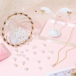 100Pcs ABS Plastic Pearl Pendants&nbsp;FIND-BM0001-39A-G