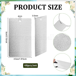 40Pcs Aluminium Big Pendants&nbsp;ALUM-PH0001-14A