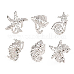 Brass Cuff Rings for Women&nbsp;RJEW-H256-20-P