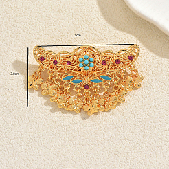 Alloy Pave Cubic Zirconia Filigree Tassel Brooches&nbsp;AL6774