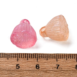 不透明で光沢のあるグリッターパウダーのアクリルパーツ  暗闇で光る  ミックスカラー  14.5x13.5mm  穴：2.6mm  約416個/500g&nbsp;OACR-G052-12A