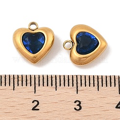 Ion Plating(IP) 304 Stainless Steel Micro Pave Cubic Zirconia Pendants&nbsp;STAS-S131-17G-02
