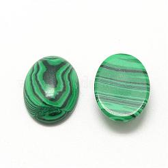 合成マラカイトカボション  染め  オーバル  18x13x5mm&nbsp;G-R415-13x18-38