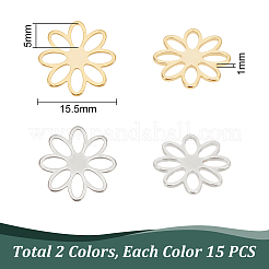 30Pcs 2 Colors 304 Stainless Steel Charms&nbsp;FIND-UN0016-31