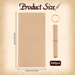 メモ用紙400枚  メッセージスクロール  ウィッシュボトルアクセサリー用  バリーウッド  60x32mm&nbsp;AJEW-OC0013-36B