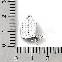 合金アクリルパーツ  蝶の長方形  プラチナ  18.5x15x5.5mm  穴：1.8mm&nbsp;LS-PALLOY-R157-02P-03