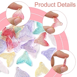 24Pcs 6 Colors Transparent Spray Painted Glass Pendants&nbsp;GLAA-FS0001-90